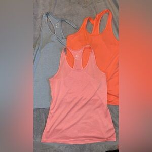 Nike Women's Tank Top Trio - Coral, Salmon, Gray 🛑 all have small flaws